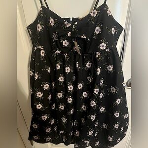 Free People In A Bubble Mini Dress in Black